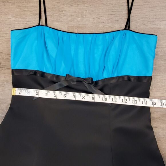 VTG Y2K ZumZum Niki Livas Babydoll Dress Tulle Goth Blue Black Party HoCo 9 / 10 - Picture 11 of 15